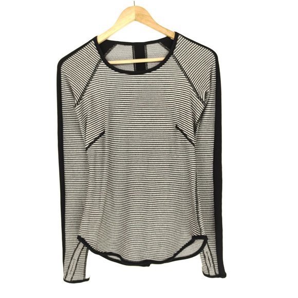 lululemon athletica Tops - Lululemon Runder Under 4 Women's Top Black White S